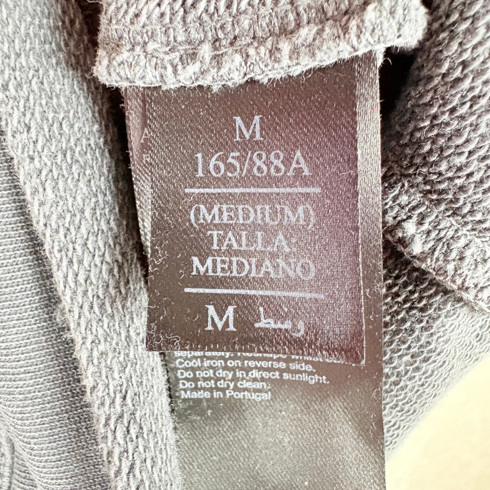ALLSAINTS Xonda Full Zip Hoodie Women Sz Medium Gray Cotton Distressed Oversized - Picture 7 of 16